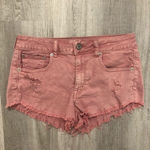 American Eagle Stretch ripped jean shortie short